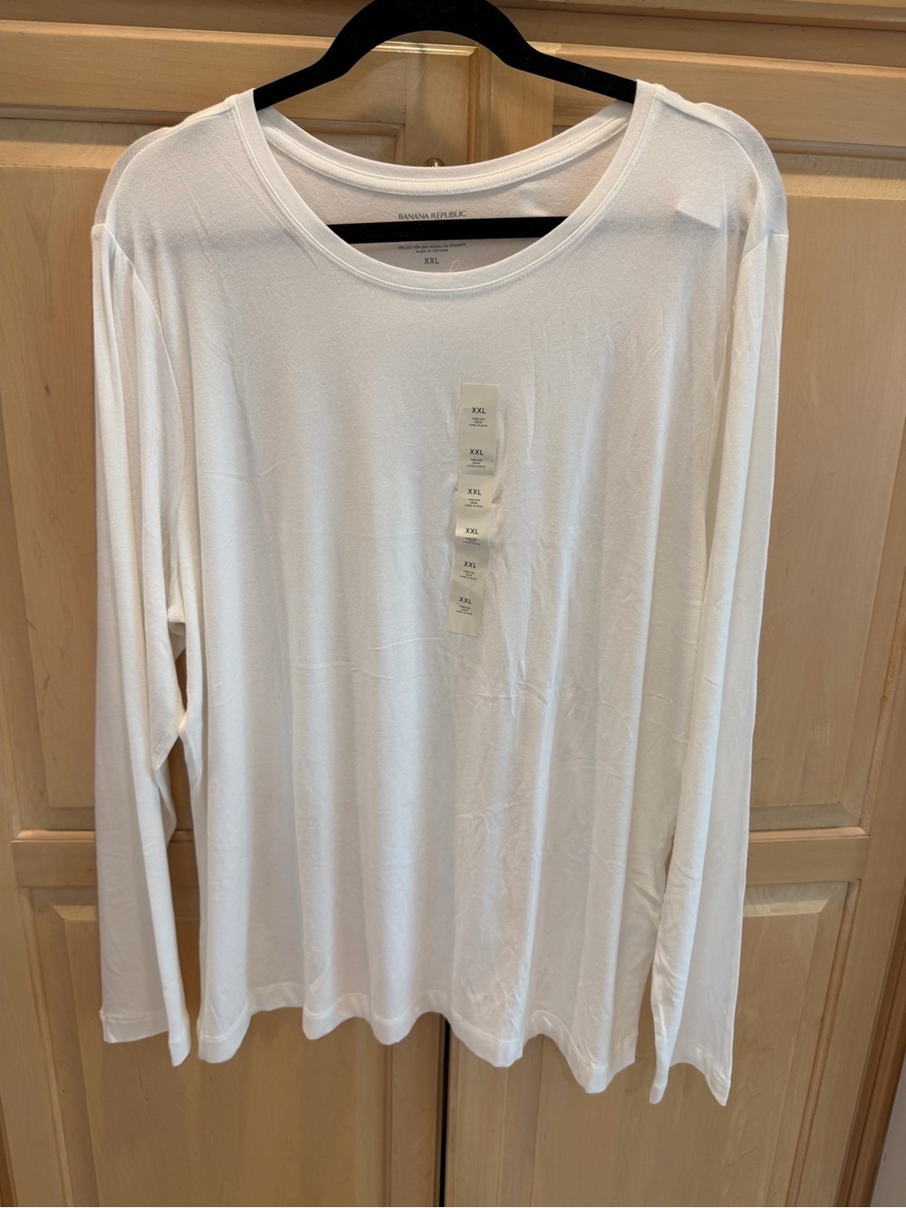 NWT Banana Republic White Long Sleeve Timeless Crewneck Tee XXL